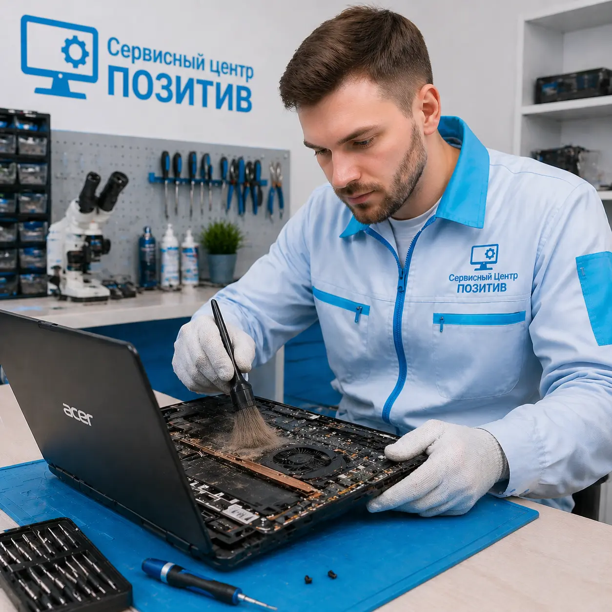 Чистка ноутбука Acer от пыли в Мурманске | Замена термопасты