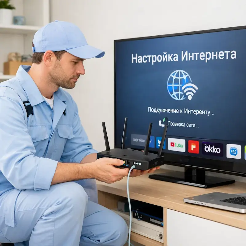 Настройка интернета на телевизоре в Мурманске