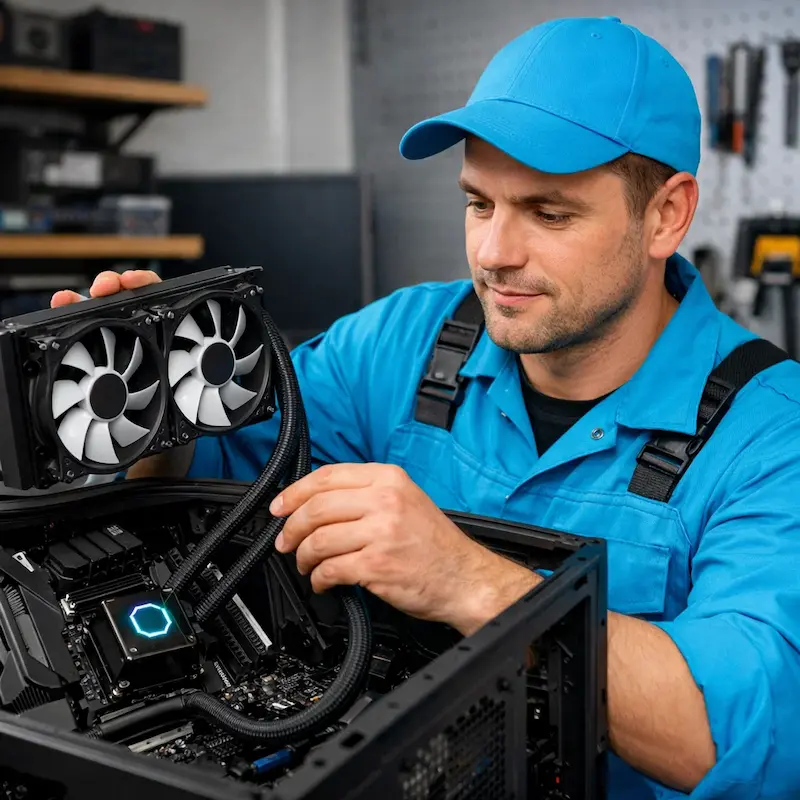 Установка водяного охлаждения на компьютер в Мурманске